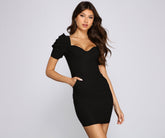 Ready For My Closeup Puff Sleeve Mini Dress